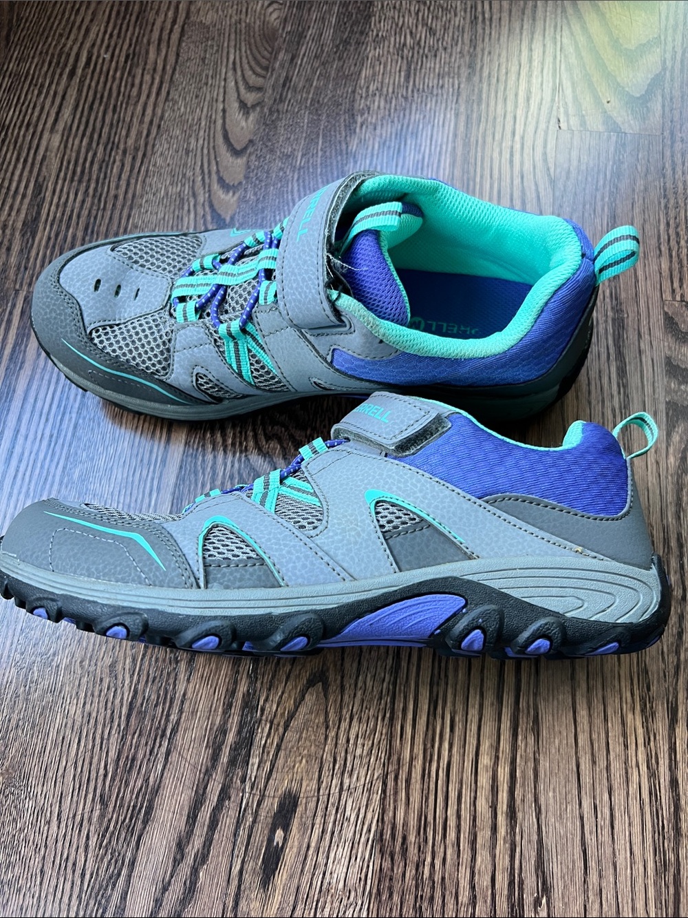 Merrell Gray, Purple & Teal Trail Sneakers - Picture 2 of 6